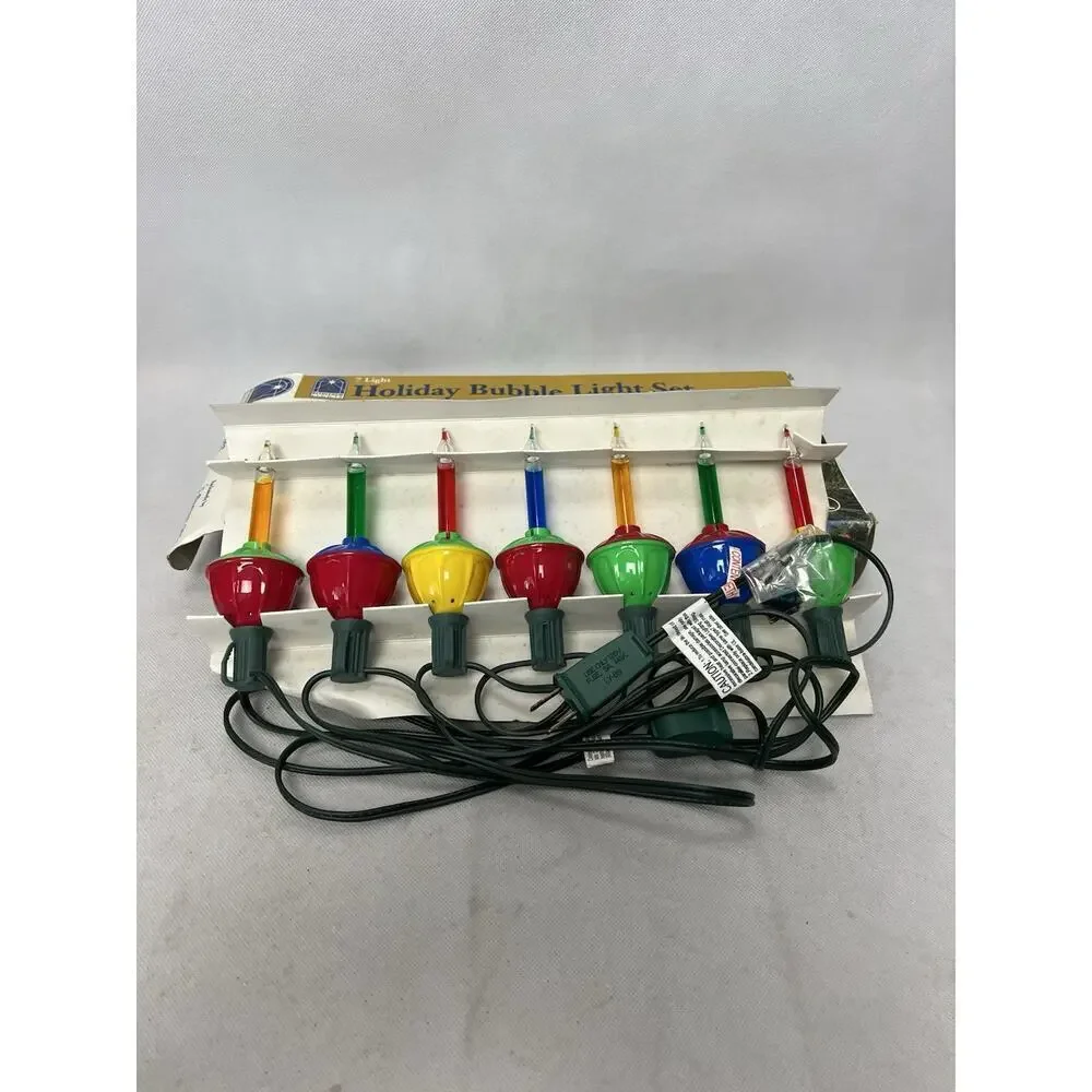 VTG Roman Inc. Bubbling Lights Christmas Tree Holiday Decorative - 7 light set